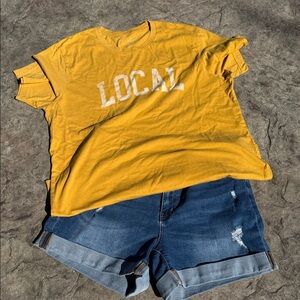 Yellow "LOCAL" Short Sleeve Tee Oat Collective